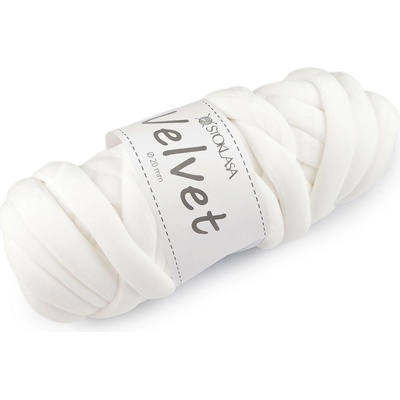 Prima-obchod Příze Marshmallow silná Velvet Ø20 mm 500 g, barva 15 (002) bílá