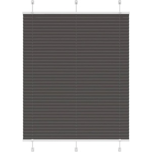 vidaXL Плисирана щора черна 110x100 cm Ширина на плата 109, 4 cm (4015128)