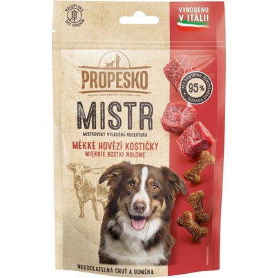 Propesko Dog Mistr mäkké hovädzie kostičky GF 90 g