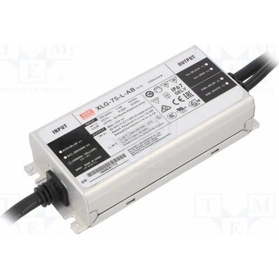 MEAN WELL XLG-75-L-AB Napájecí zdroj: spínaný; LED; 75W; 53÷107VDC; 0,35÷1,05A; IP67