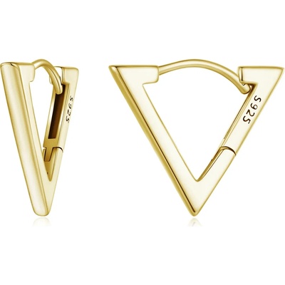 Olivie strieborné náušnice TROJUHOLNÍK GOLD 8643