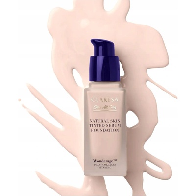 Claresa Natural Skin Tinted Serum Foundation Make-up-Sérum s přirozeným finišem 0N Fair Neutral 32 ml