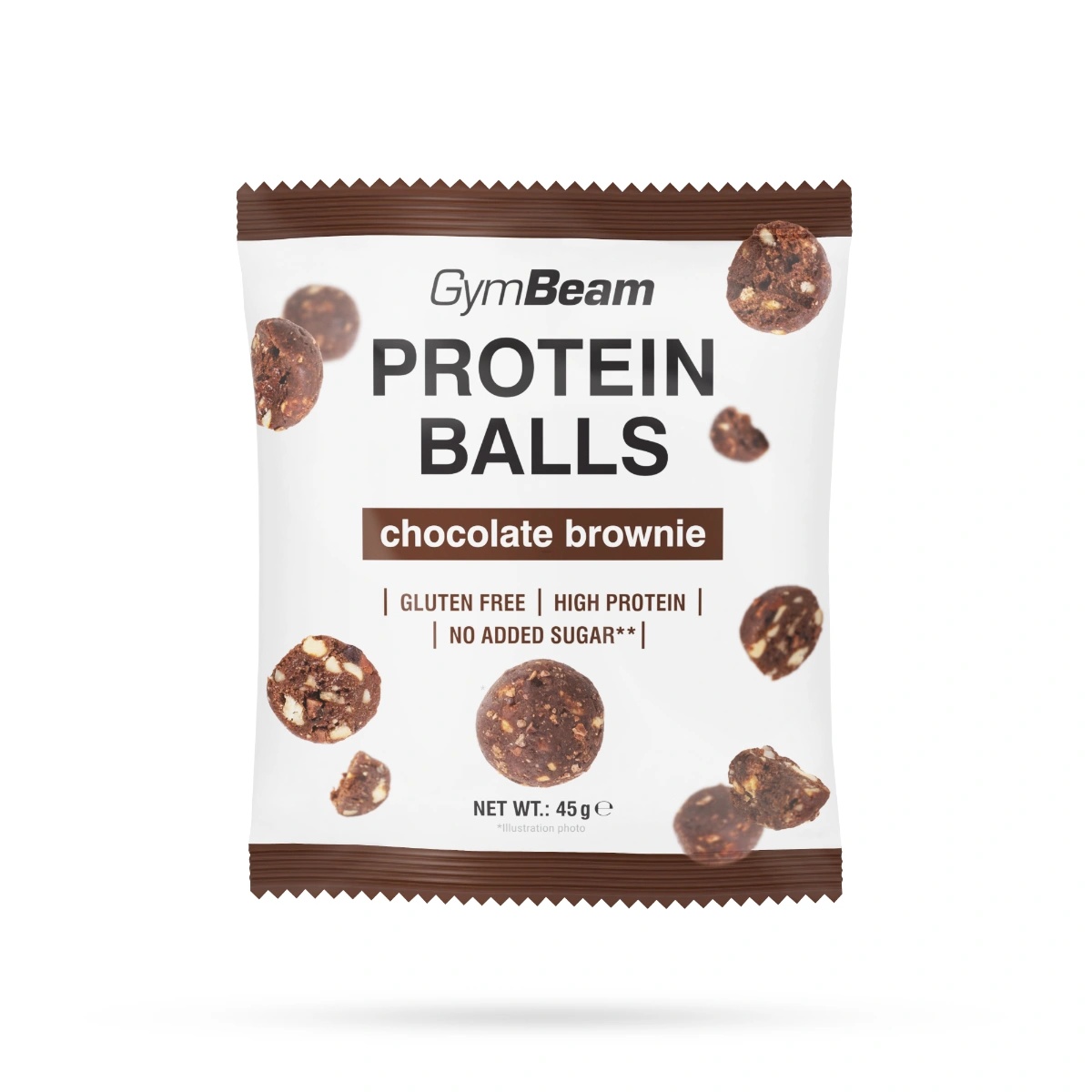 GymBeam Протеинови топчета 45 g шоколадово брауни