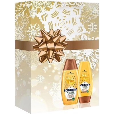 Schauma Nature MoMents Medový elixír a olej z opuncie mexické pre regeneraci a sílu šampon 250 ml + balzám 200 ml darčeková sada 6 ks