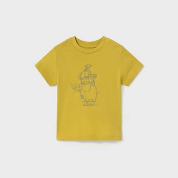 MAYORAL Тениска къс ръкав jungle жълт цвят за мини момче Майорал