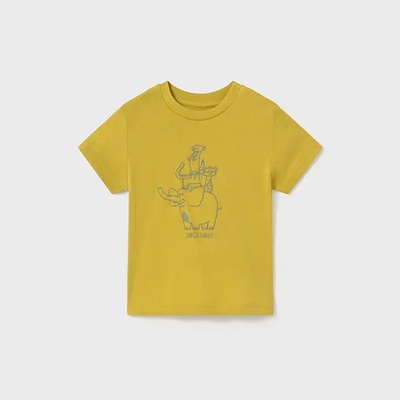 MAYORAL Тениска къс ръкав jungle жълт цвят за мини момче Майорал
