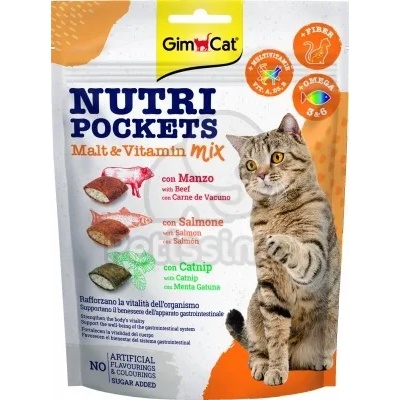 Gimborn GimCat Nutri Pockets малц & витамин микс 150 г