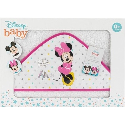 INTERBABY Osuška froté MINNIE BÍLO/RŮŽOVÁ