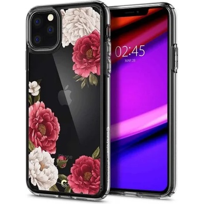 Apple Силиконов калъф кейс Spigen Ciel Red Floral за iPhone 11 Pro прозрачен