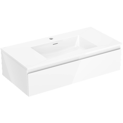 Mexen Orio шкаф за баня 90 см с мивка Otis, 1 чекмедже, бял гланц - 91A10-09023-1-BF00-W18M00 (91A10-09023-1-BF00-W18M00)