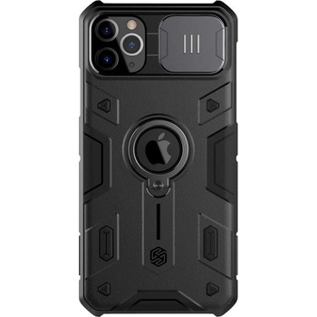 Nillkin CamShield Armor Hard Case - хибриден удароустойчив кейс с пръстен против изпускане за iPhone 11 (черен)