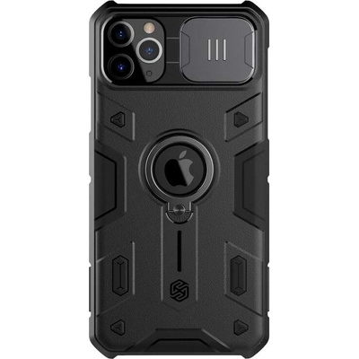 Nillkin CamShield Armor Hard Case - хибриден удароустойчив кейс с пръстен против изпускане за iPhone 11 (черен)