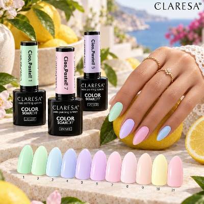 CLARESA hybridní gel lak Ciao, Pastel! 5g - různé