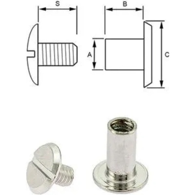 náhradní nýt - stříbrný - 10mm