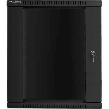 Lanberg rack cabinet 19" wall-mount 15U - 600x450 for self-assembly (flat pack), black (WF01-6415-10B)