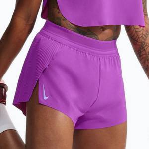 Nike Дамски шорти за бягане Nike AeroSwift Dri-Fit ADV Mid-Rise 3" vivid purple/purple pulse