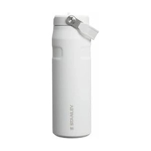STANLEY 1913 Flip Straw drinking bottle with straw 0.7L - thermal mug cools for 10 hours - 3 days ice-cold - BPA-free - leak-proof - for cup holders - dishwasher safe - frost - 10-11283-144