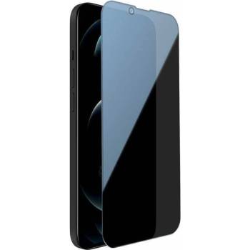 Nillkin Privacy Full Cover Tempered Glass - калено стъклено защитно покритие с определен ъгъл на виждане за дисплея на iPhone 15 Pro Max (черен-прозрачен)