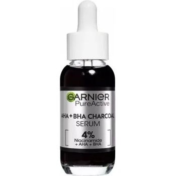 Image 1 of Garnier Serum - Черен серум за лице с AHA + BHA + Niacinamide 30мл
