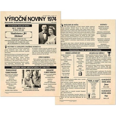 Výroční noviny 1974 - dárek k výročí svatby