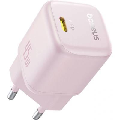 Baseus - Зарядно за стена PicoGo (P10176800413-00) - GaN, Бързо зареждане, 45W, USB-C - Baby Pink