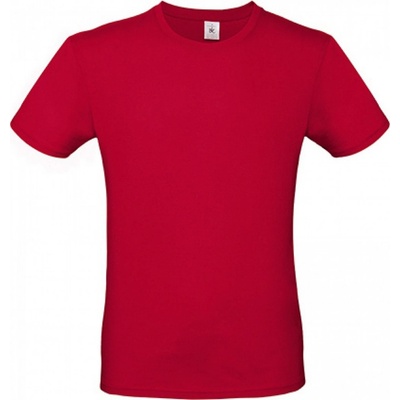 B&C Základní pánské bavlněné tričko BC tmavá červená