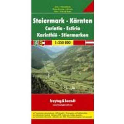 Freytag & Berndt Autokarte Steiermark, Kärnten; Carintia, Estiria. Karinthie; Stiermarken; Styria, Carinthia. Styrie, Carinthie;
