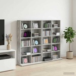 vidaXL Кабинет за CD 2 бр. Бетонно сиво 65 x 23, 5 x 97, 5 см (8012681)