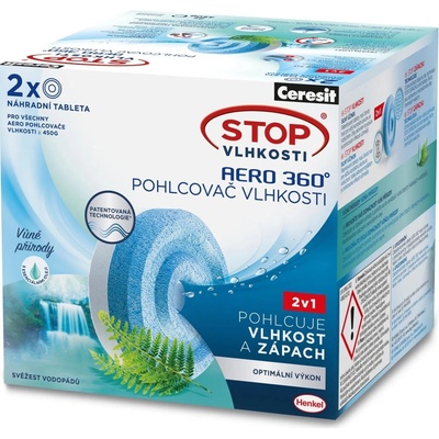 Ceresit Stop vlhkosti náhradné tablety Aero 2 x 450g sviežosť vodopádov