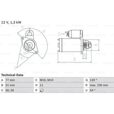BOSCH STARTER 0 986 029 130