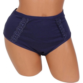 Макси бикина в тъмносиньо с дантелени ленти