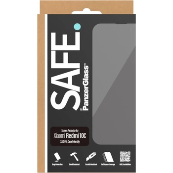 Safe Стъклен протектор Safe - CaseFriendly, Redmi 10C, черен (5711724951381)