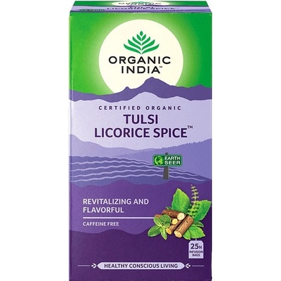 Organic India Tulsi Lékořice čaj porcovaný 25 porcí