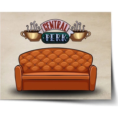 Sablio Plagát Seriál Priatelia CENTRAL PERK Gauč - 90x60 cm