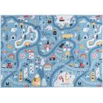 Multidecor Детски килим STELLA STREETS 80x100 см син/град (MU0261)
