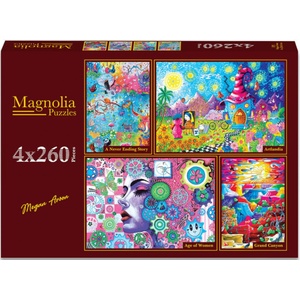 Magnolia - Puzzle 4x260 Megan Aroon: A Never Ending Story, Artlandia, Age of Women, Grand Canyon - 260 piese