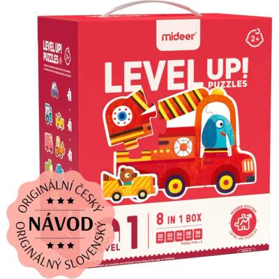 Mideer LEVEL UP! 01 Doprava 5v1 2 3 4 5 a 6 dílků