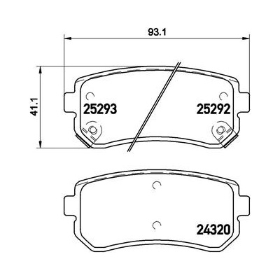 BREMBO Sada brzdových platničiek kotúčovej brzdy P30051