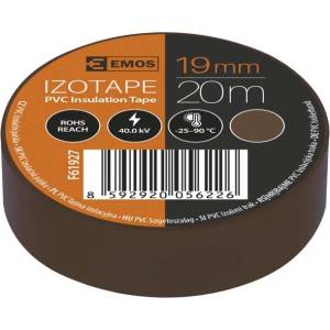 EMOS Изолационна лента pvc 19 мм / 20 м кафява 1 бр 71537 (2001192070)