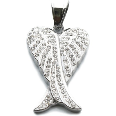 BM Jewellery Přívěsek křídla se zirkony z chirurgické oceli S759120