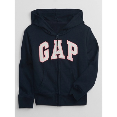 GAP detská mikina Gap logo zip tmavomodrá