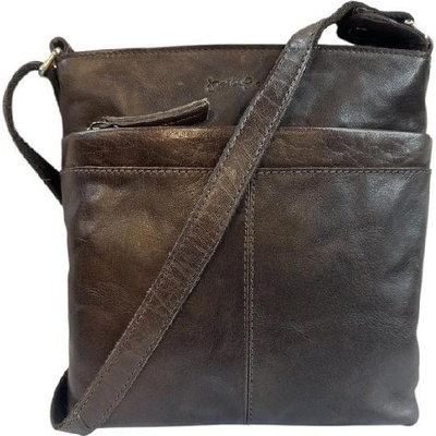 Justified dámska kožená crossbody kabelka Lina tmavě 12.136301 lina hnědá