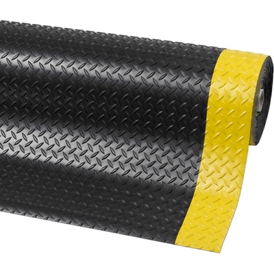 Notrax 737 Diamond PVC priemyselná rohož s protišmykovým vzorom 4,7 mm čierna / žltá 122 cm x 22.8m