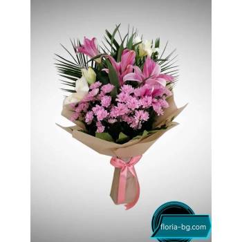 Image 1 of БУКЕТ МИКС ЛИЛИУМ И ХРИЗАНТЕМА