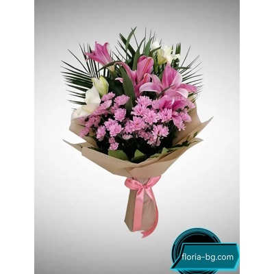 БУКЕТ МИКС ЛИЛИУМ И ХРИЗАНТЕМА