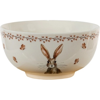 Clayre & Eef Porcelánová miska Rustic Easter Bunny 14 x 7 cm 0,5 l