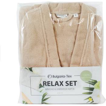 Bulgaria tex Сет Релакс - Кимоно&Хавлиена кърпа - Пудра
