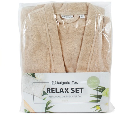 Bulgaria tex Сет Релакс - Кимоно&Хавлиена кърпа - Пудра