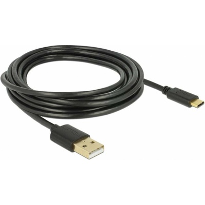 Delock 85209 USB 2.0 USB-A zástrčka USB-C ® zástrčka 3m černý