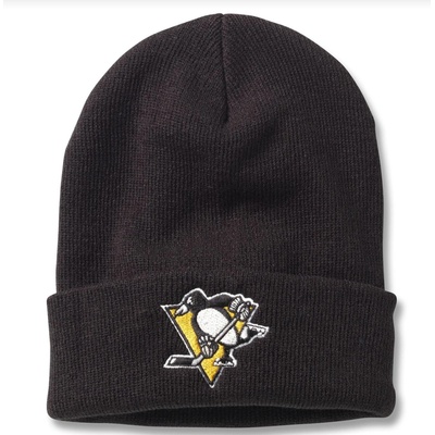 American Needle pánska zimná čiapka Pittsburgh Penguins Cuffed Knit Black
